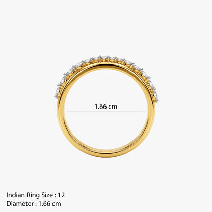 Gold Ligne Eternelle Lab Grown Diamond Ring (Size 12)