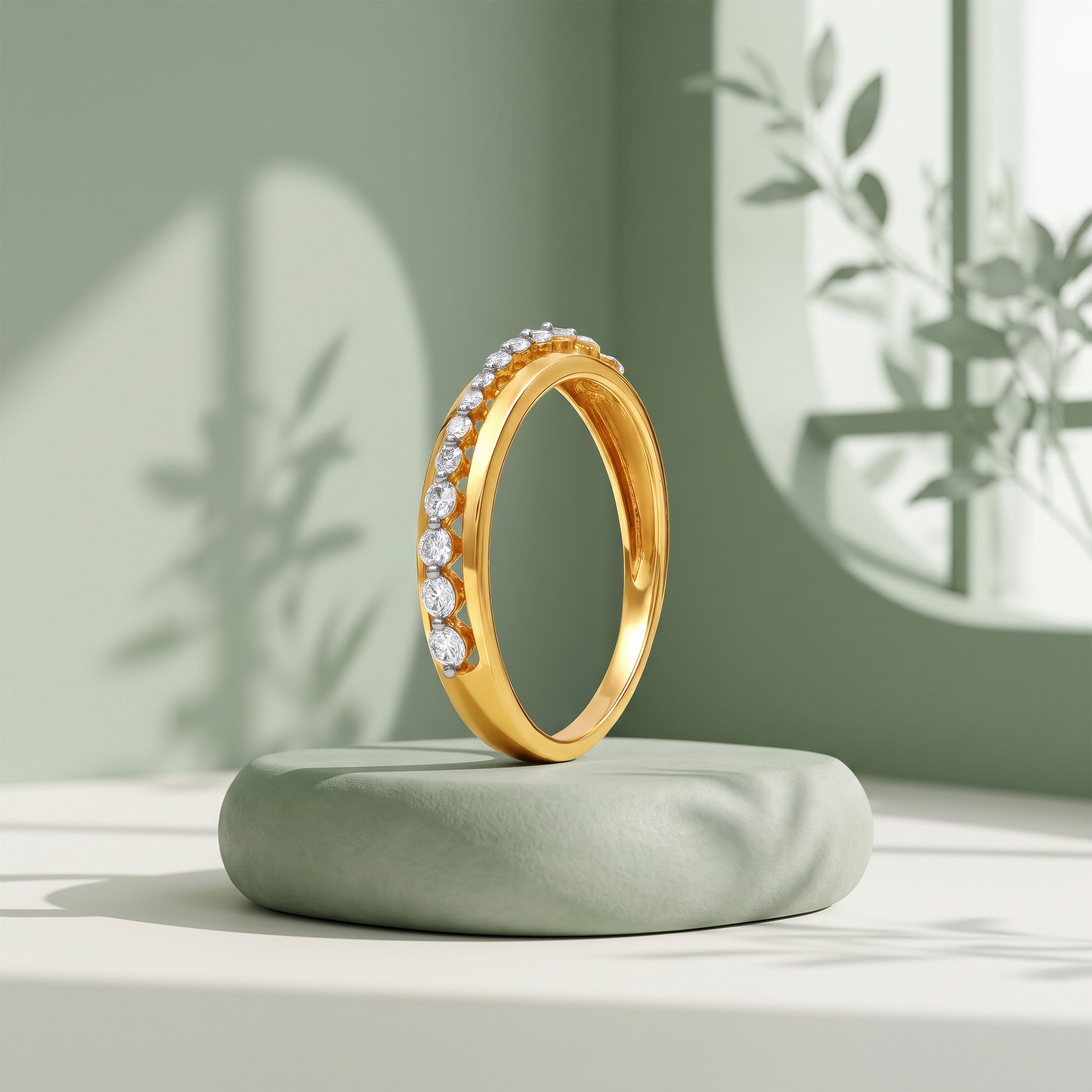 Gold Ligne Eternelle Lab Grown Diamond Ring (Size 12)