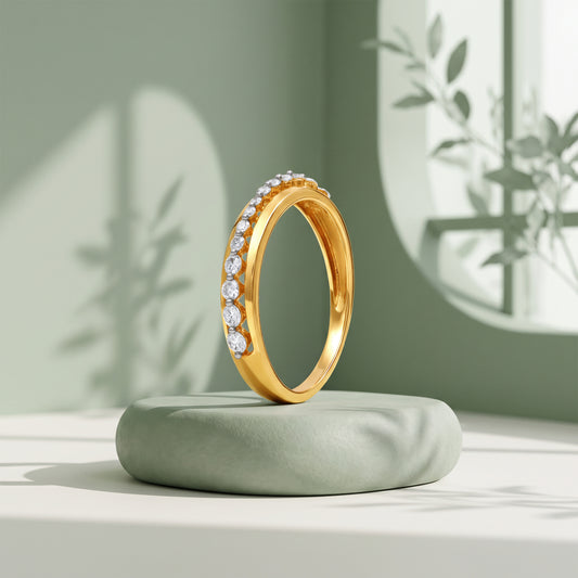 Gold Ligne Eternelle Lab Grown Diamond Ring (Size 12)