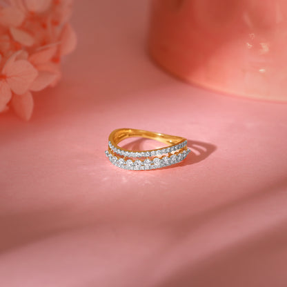 Gold Radiant Unity Diamond Ring