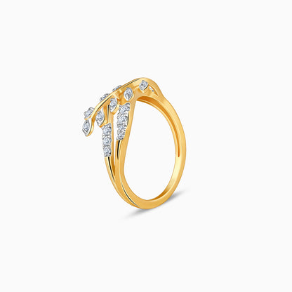 Gold Elysian Twist Lab Grown Diamond Ring