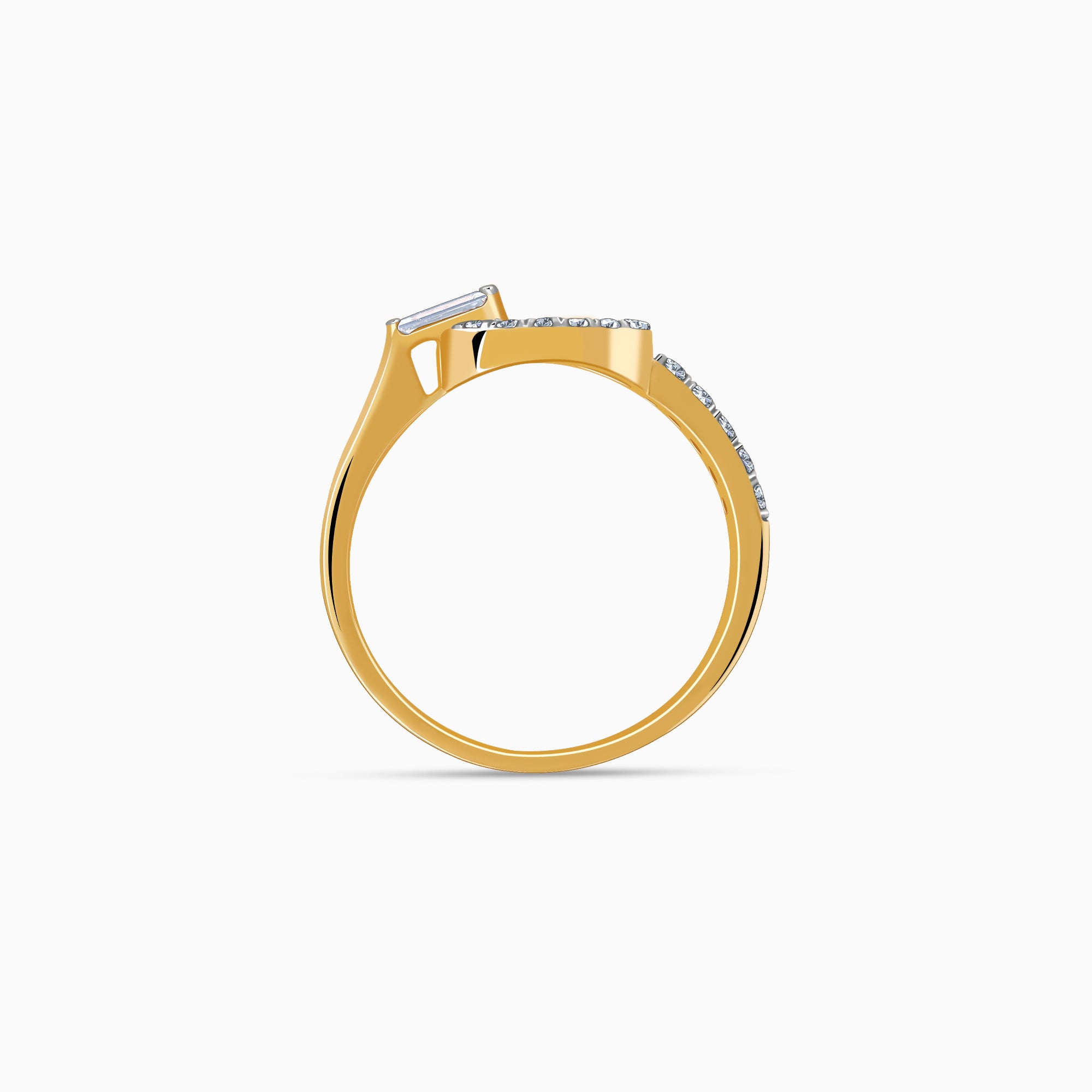 Gold Glamourous Cirque Lab Grown Diamond Ring - view 5