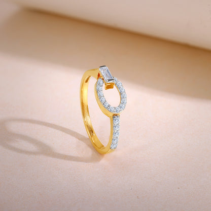 Gold Glamourous Cirque Lab Grown Diamond Ring