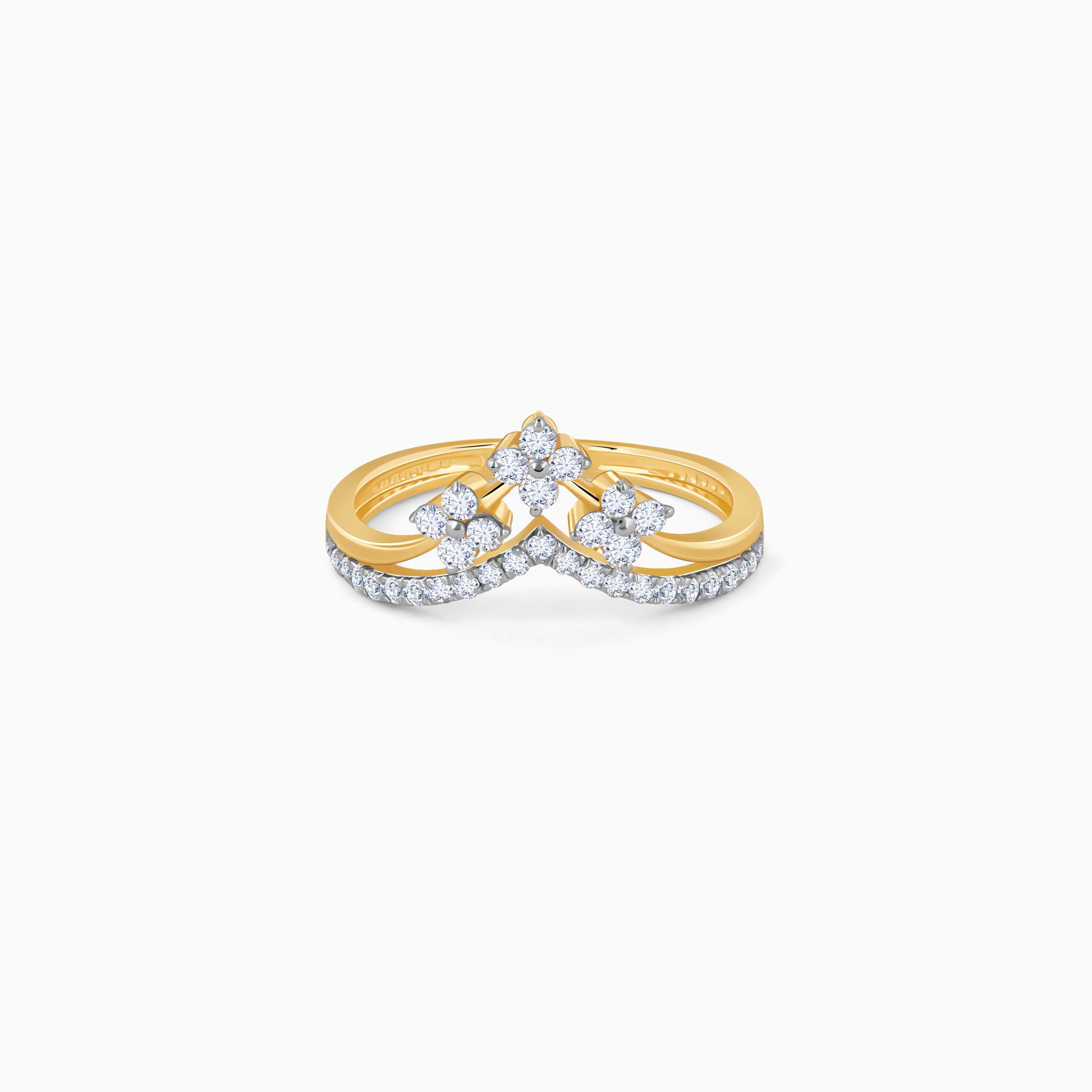 Giva Adjustable Crown Ring Gold Glittery Crown Diamond Ring – Heer