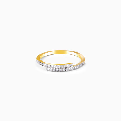 Gold Intertwined Layer Diamond Ring