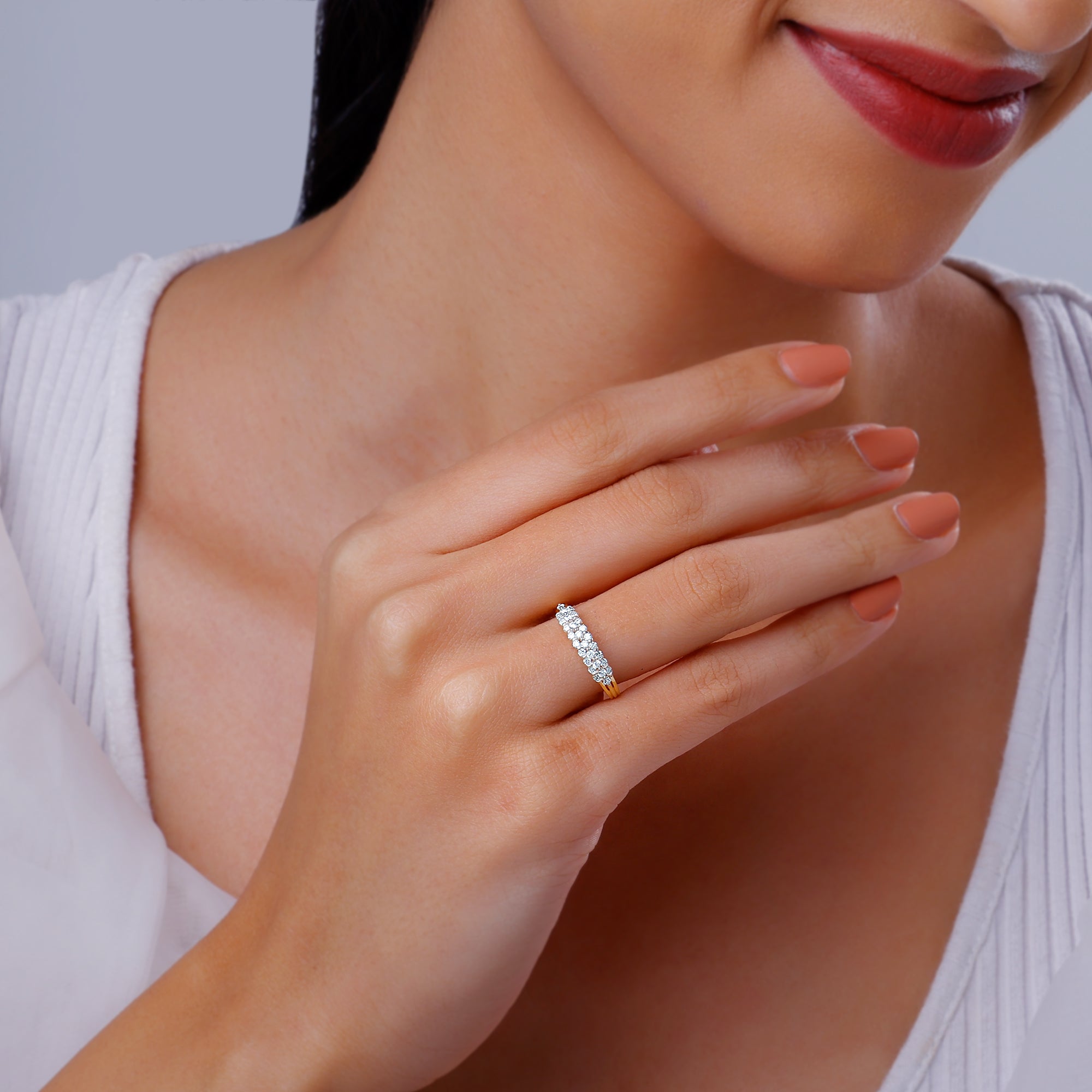 Gold Ivory Radiance Lab Grown Diamond Ring | Rings | AllJewellery