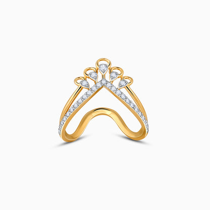 Gold Circulaire Diamond Vanki Ring