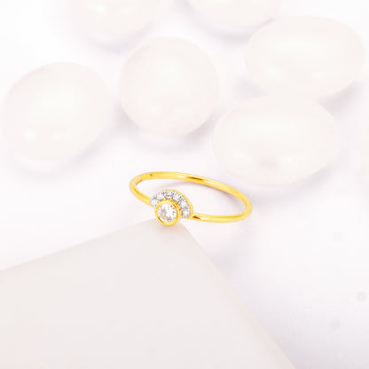 Gold Dazzling Sunrise Diamond Ring