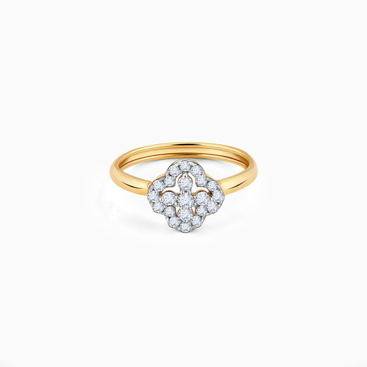 Gold Fleurir Diamond Ring