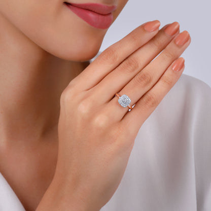 Rose Gold Memorabilia Solitaire Diamond Ring