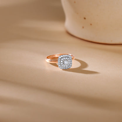 Rose Gold Memorabilia Solitaire Diamond Ring