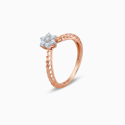 Rose Gold Peak Elegance Diamond Ring