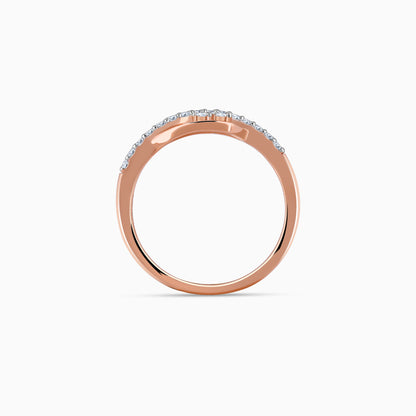 Rose Gold Foliage Diamond Ring
