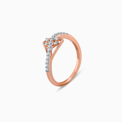 Rose Gold Foliage Diamond Ring
