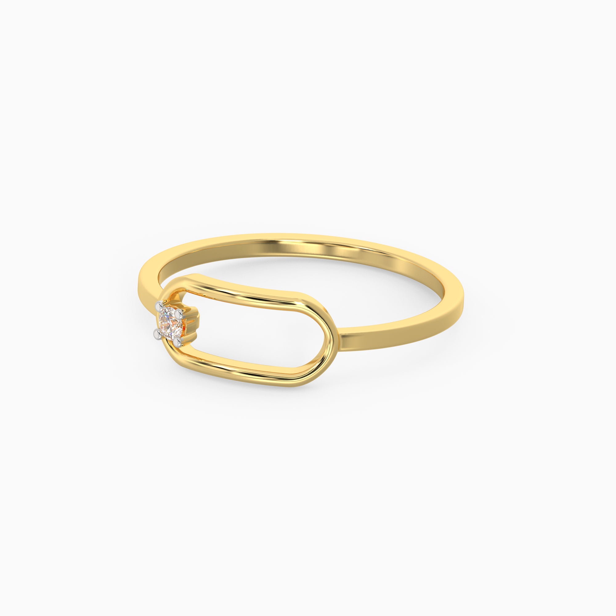Gold Gleaming Grace Diamond Ring - view 4