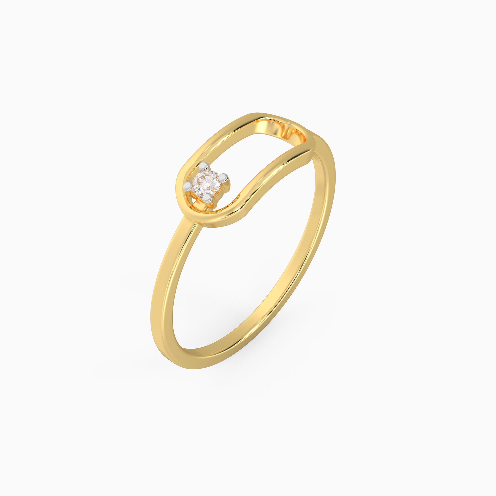 Gold Gleaming Grace Diamond Ring - view 5