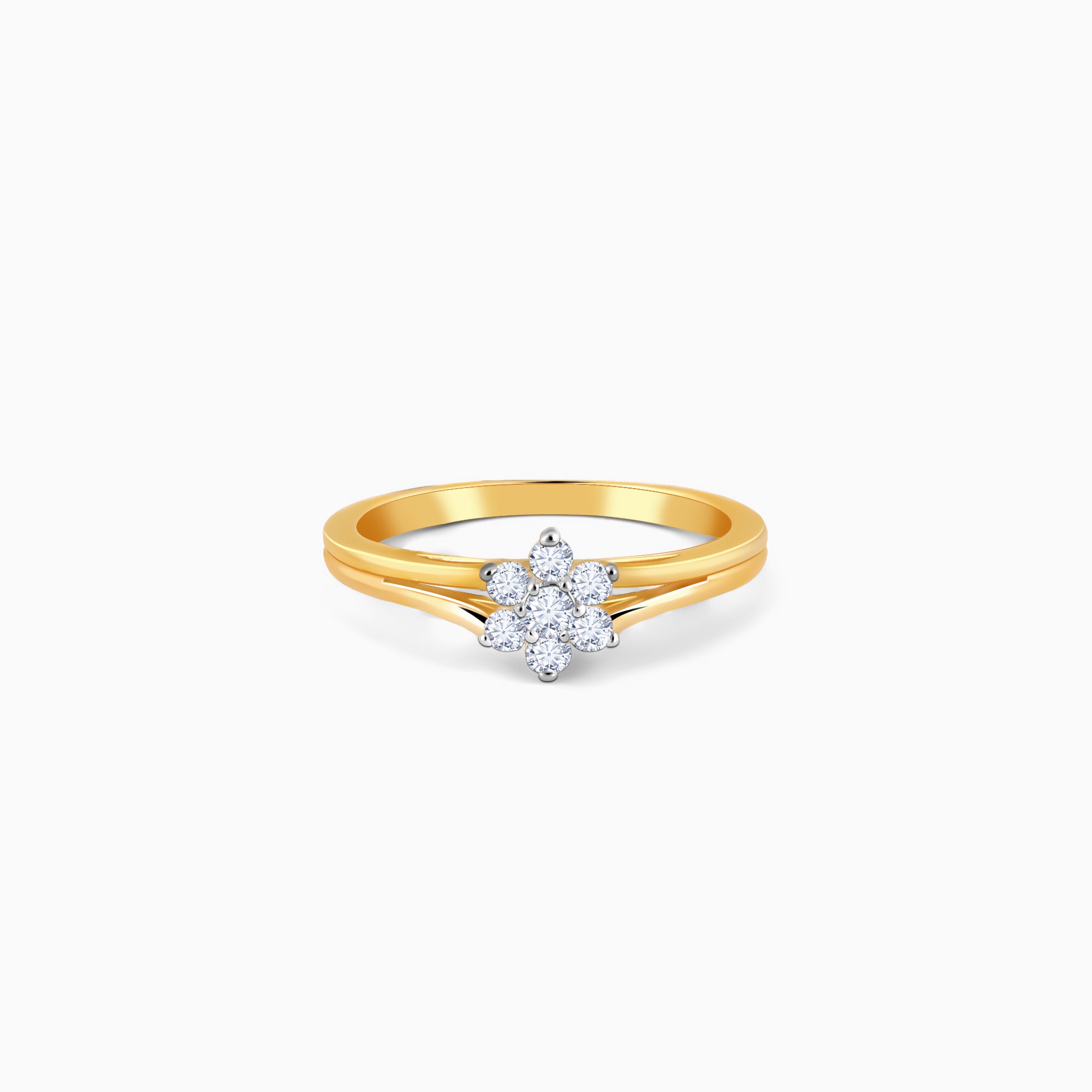 Gold Dewdrop Diamond Ring