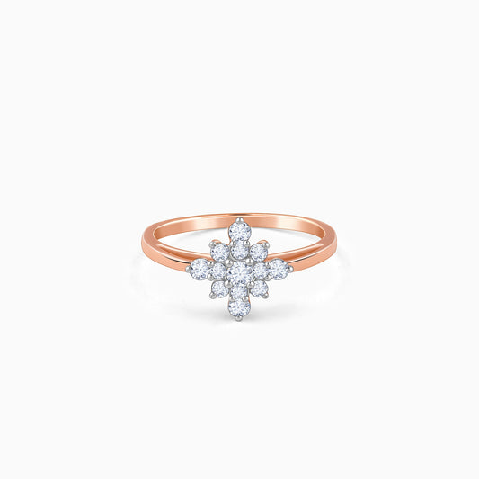 Rose Gold Mystic Floral Lab Grown Diamond Ring