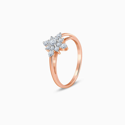 Rose Gold Mystic Floral Lab Grown Diamond Ring