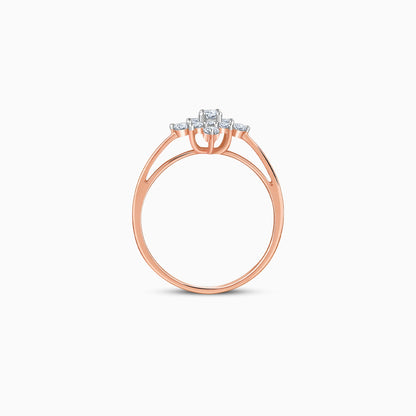Rose Gold Mystic Floral Lab Grown Diamond Ring