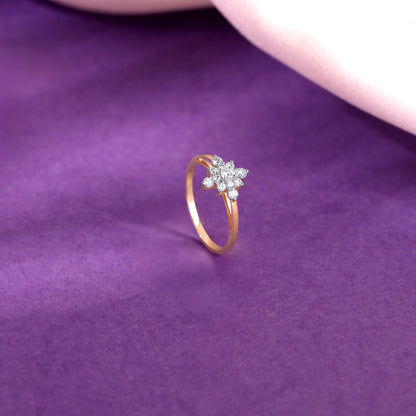 Rose Gold Mystic Floral Lab Grown Diamond Ring