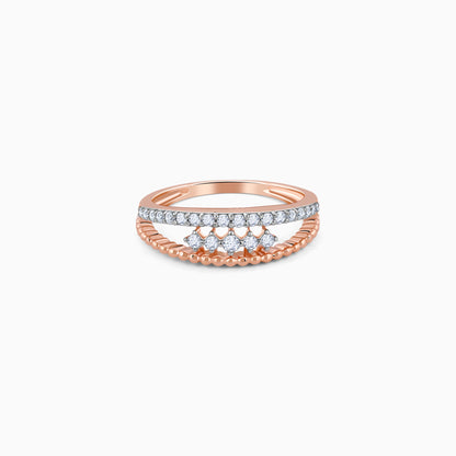 Rose Gold Starlit Halo Lab Grown Diamond Ring