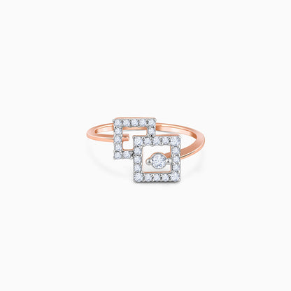 Rose Gold Fair and Square Lab Grown Diamond Ring