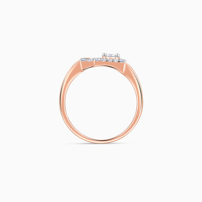 Rose Gold Fair and Square Lab Grown Diamond Ring