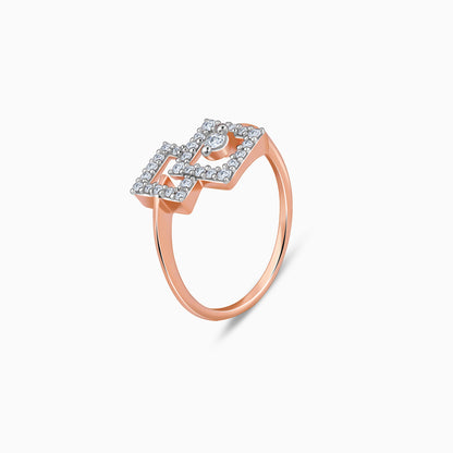 Rose Gold Fair and Square Lab Grown Diamond Ring