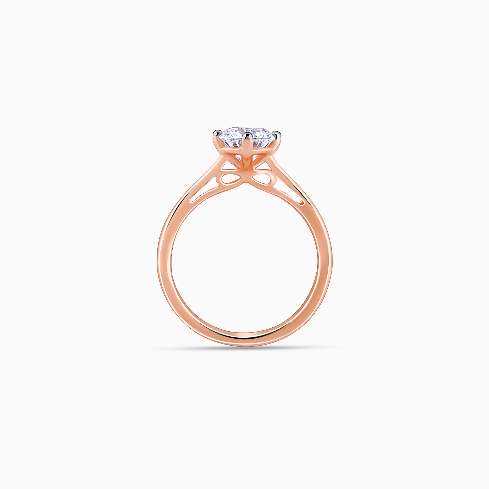 Rose Gold Yolo Solitaire Lab Grown Diamond Ring - view 5
