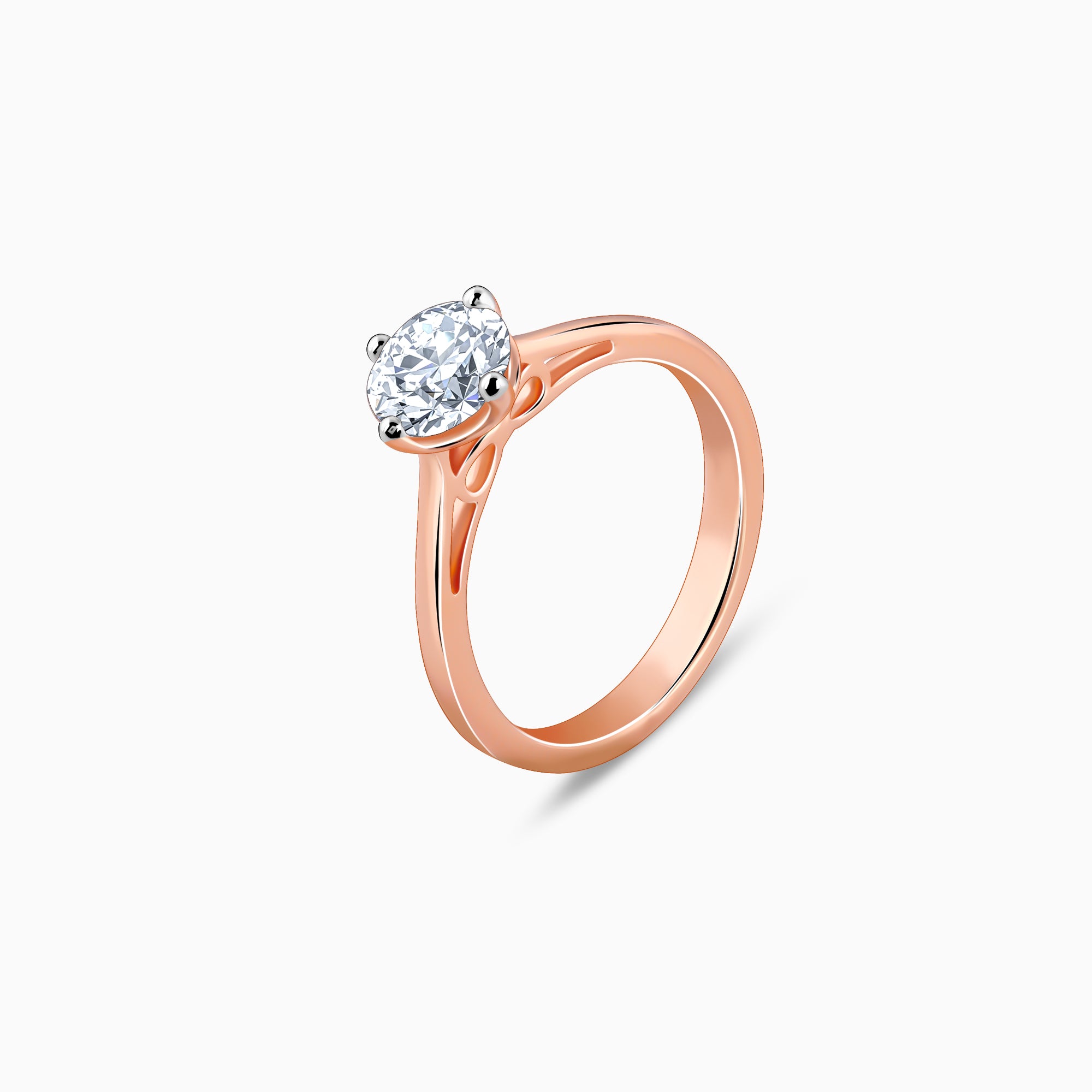 Rose Gold Yolo Solitaire Lab Grown Diamond Ring - view 4