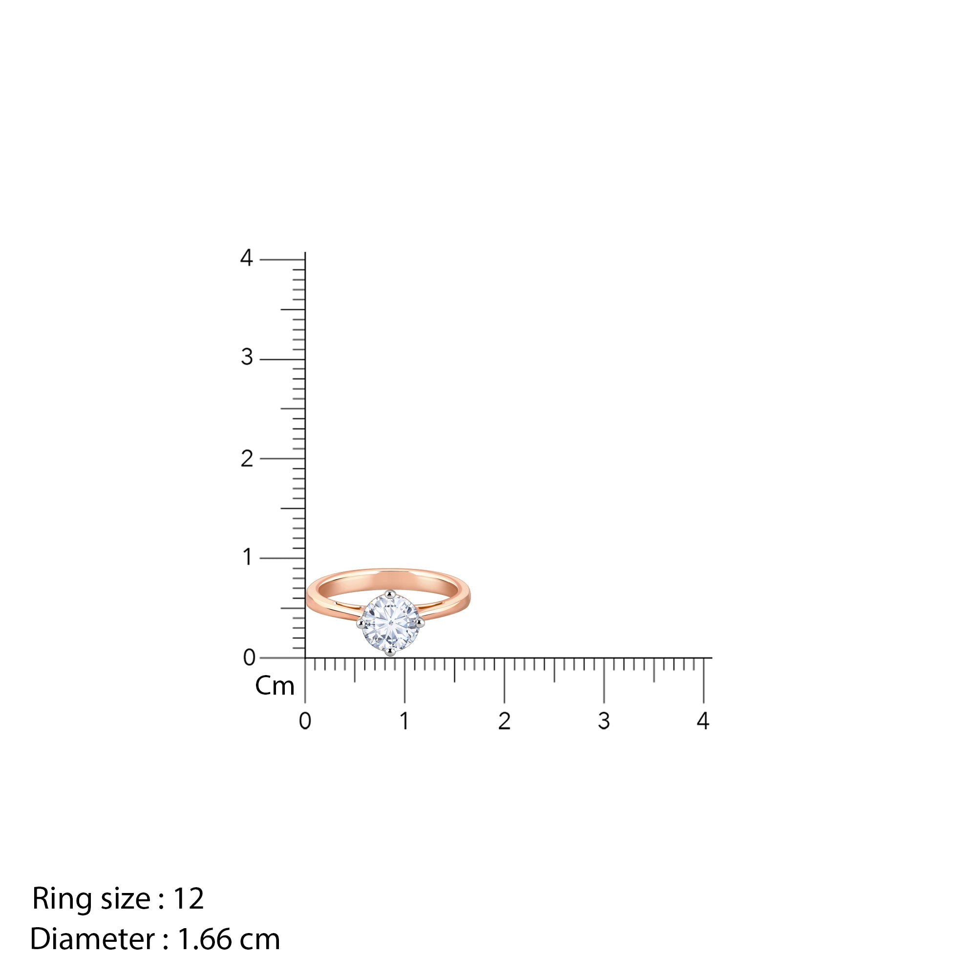 Rose Gold Yolo Solitaire Lab Grown Diamond Ring - view 6