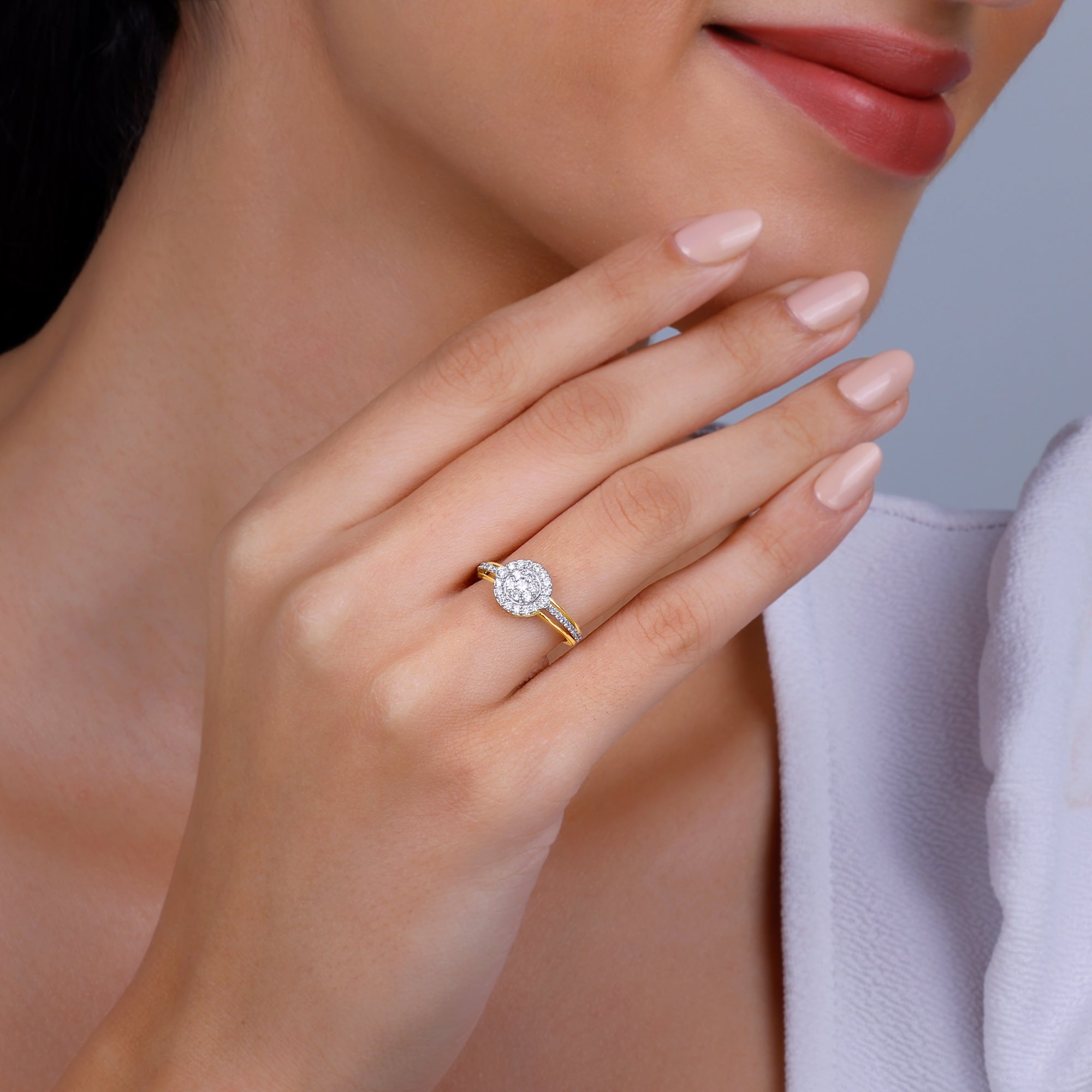 Gold Epireal Lab Grown Diamond Ring - view 3