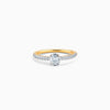 Gold Ovate Solitaire Lab Grown Diamond Ring