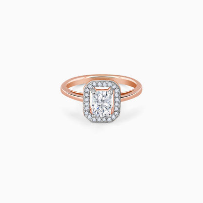 Rose Gold Magnum Halo Lab Grown Diamond Ring