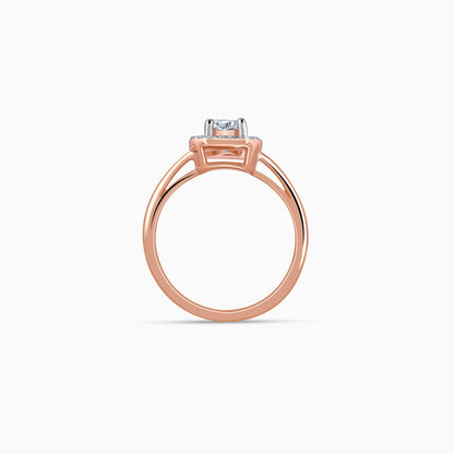 Rose Gold Magnum Halo Lab Grown Diamond Ring