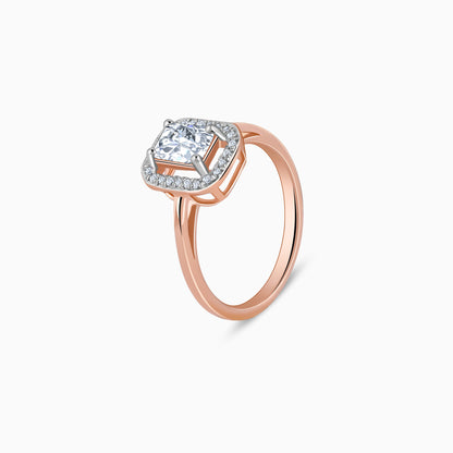 Rose Gold Magnum Halo Lab Grown Diamond Ring