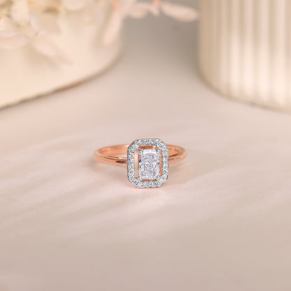 Rose Gold Magnum Halo Lab Grown Diamond Ring