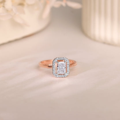 Rose Gold Magnum Halo Lab Grown Diamond Ring