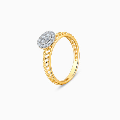 Gold Majestic Halo Lab Grown Diamond Ring