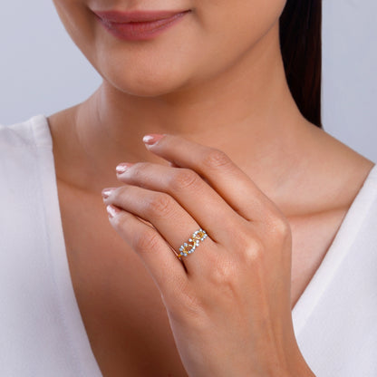 Gold Twinkling Twine Lab Grown Diamond Ring