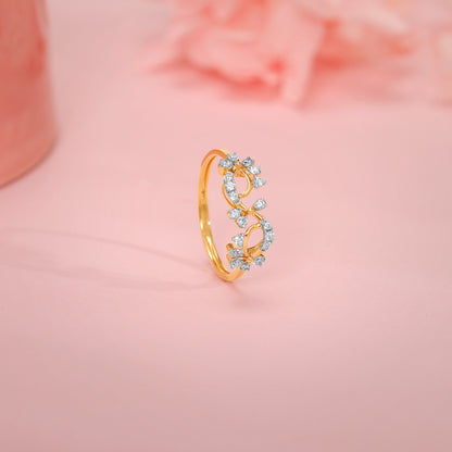 Gold Twinkling Twine Lab Grown Diamond Ring