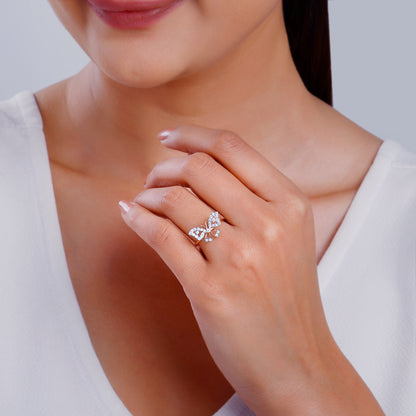 Rose Gold Butterfly Dreams Lab Grown Diamond Ring