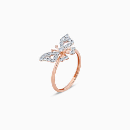 Rose Gold Butterfly Dreams Lab Grown Diamond Ring