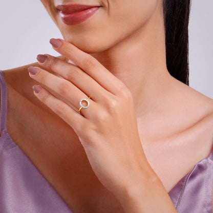 Gold Mini Orbit Lab Grown Diamond Ring