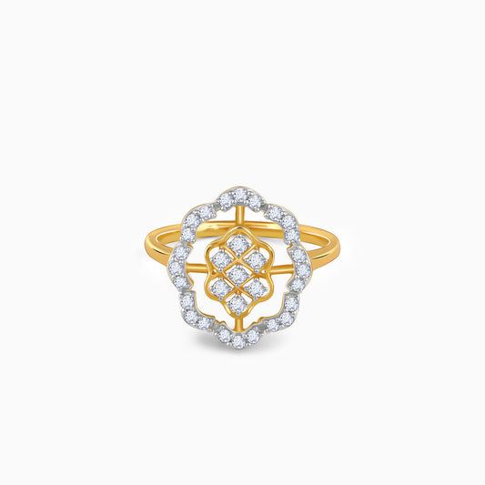 Gold Magna Florale Lab Grown Diamond Ring