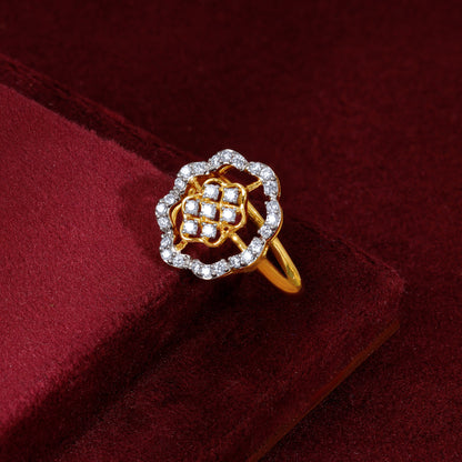 Gold Magna Florale Lab Grown Diamond Ring