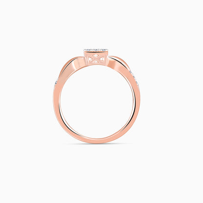 Rose Gold Infinity Lab Grown Diamond Ring