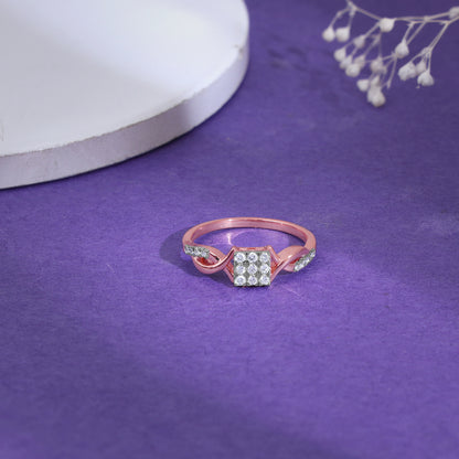 Rose Gold Infinity Lab Grown Diamond Ring