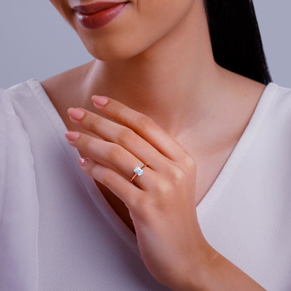 Anushka Sharma Rose Gold Forever Solitaire Lab Grown Diamond Ring